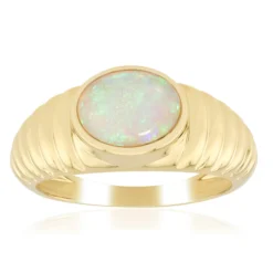 Australischer Opal-Silberring