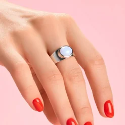 Australischer Opal-Silberring