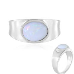 Australischer Opal-Silberring