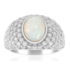 Australischer Opal-Silberring