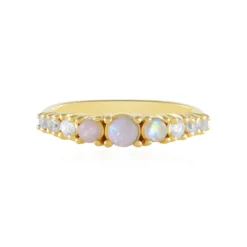 Australischer Opal-Silberring