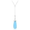 Azurblauer Quarz-Silbercollier