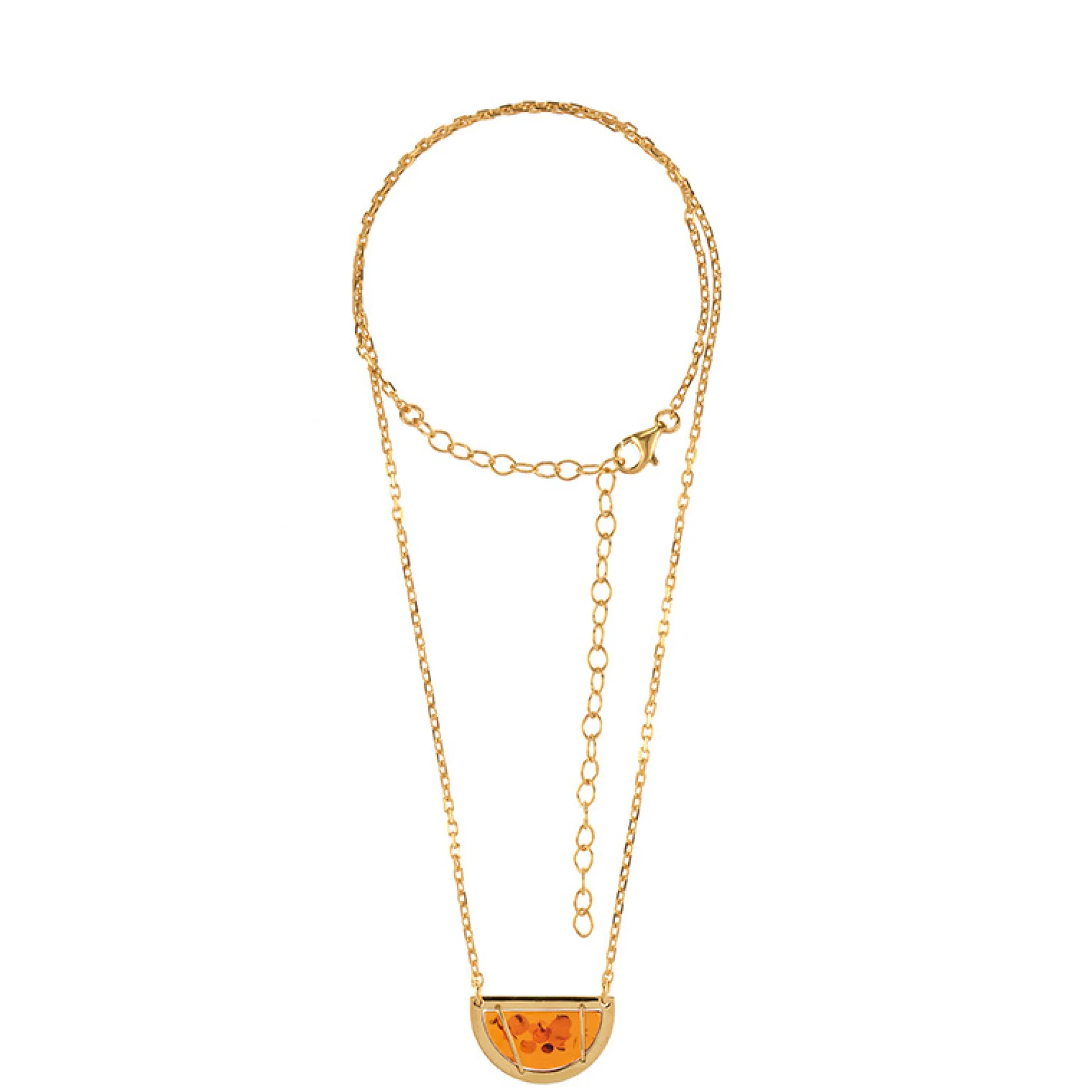 Baltischer Cognac-Bernstein-Silbercollier