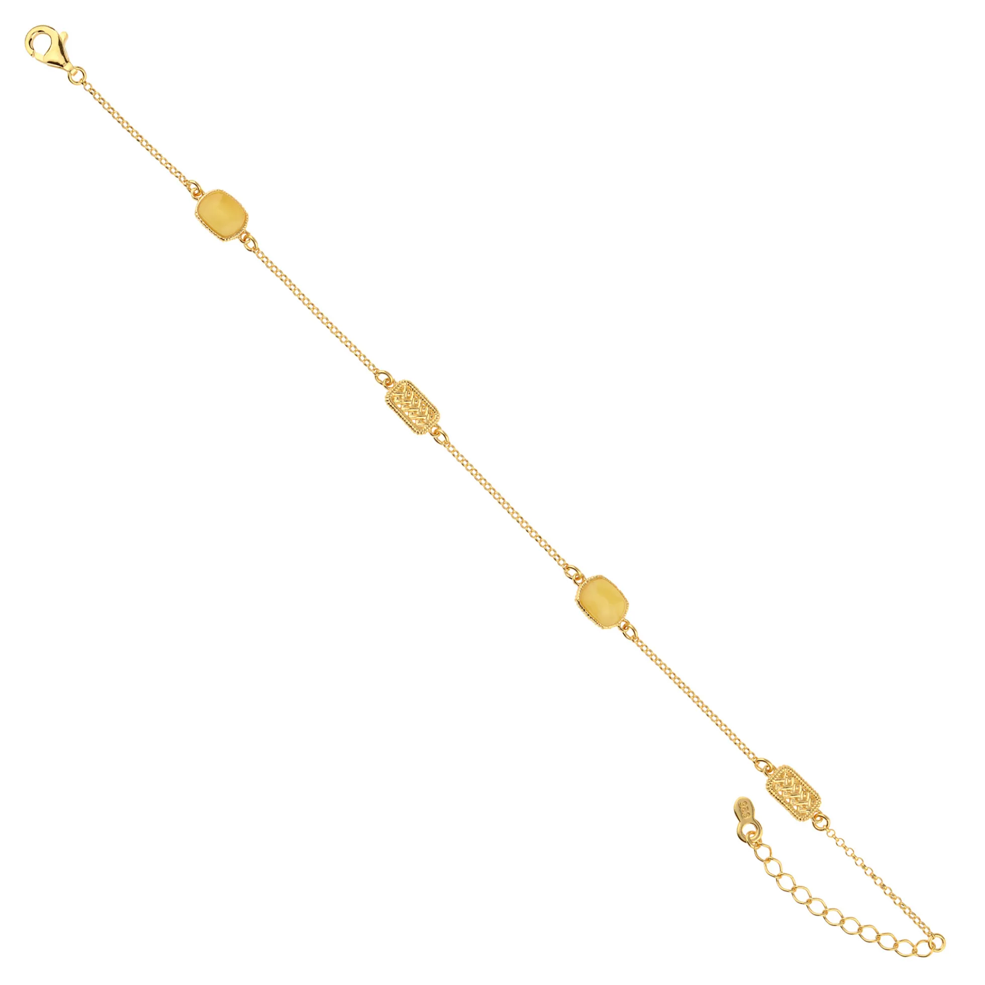 Baltischer Milky-Bernstein-Silberarmband