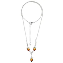 Baltischer Sunrise-Bernstein-Silbercollier