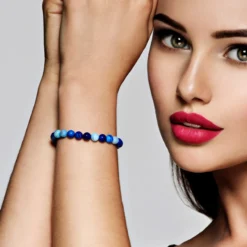 Blauer Achat-Armband
