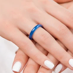 Blauer Achat-Ring