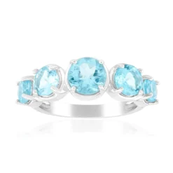 Blauer Apatit-Silberring