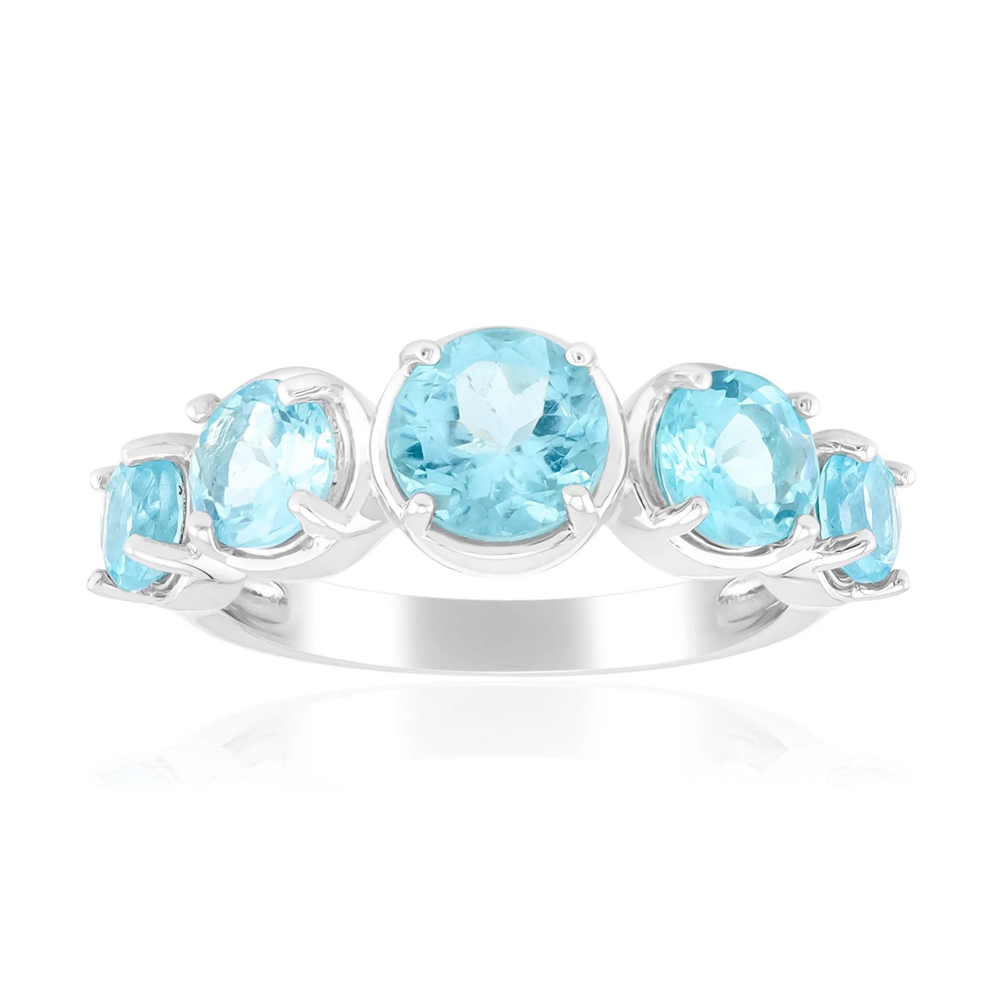 Blauer Apatit-Silberring
