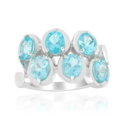 Blauer Apatit-Silberring