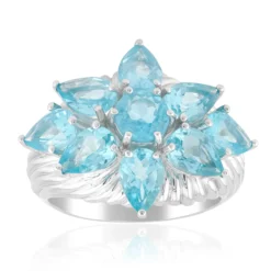 Blauer Apatit-Silberring