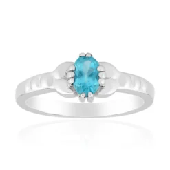 Blauer Apatit-Silberring