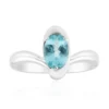 Blauer Apatit-Silberring