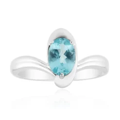 Blauer Apatit-Silberring
