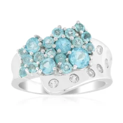 Blauer Apatit-Silberring