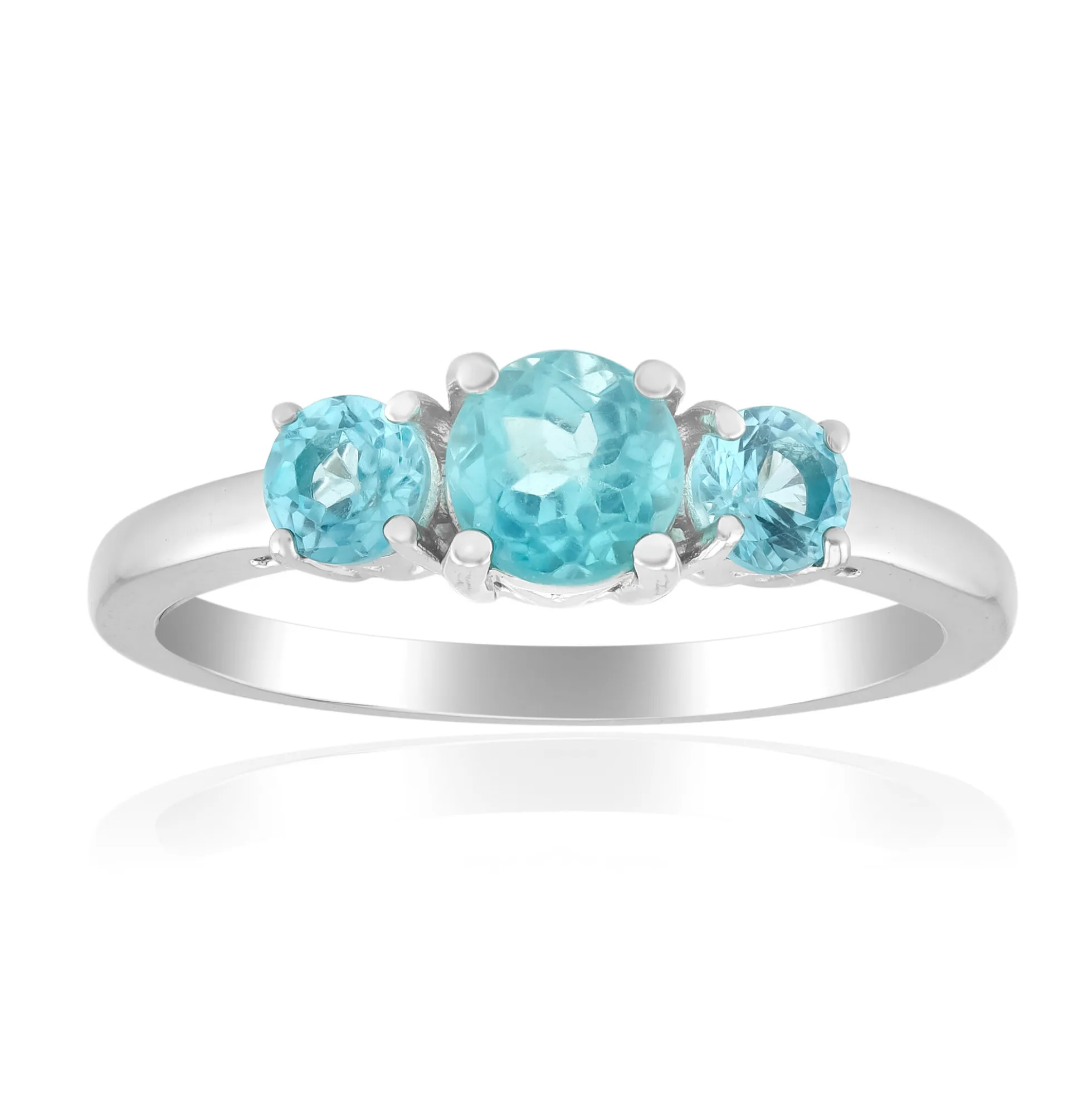 Blauer Apatit-Silberring