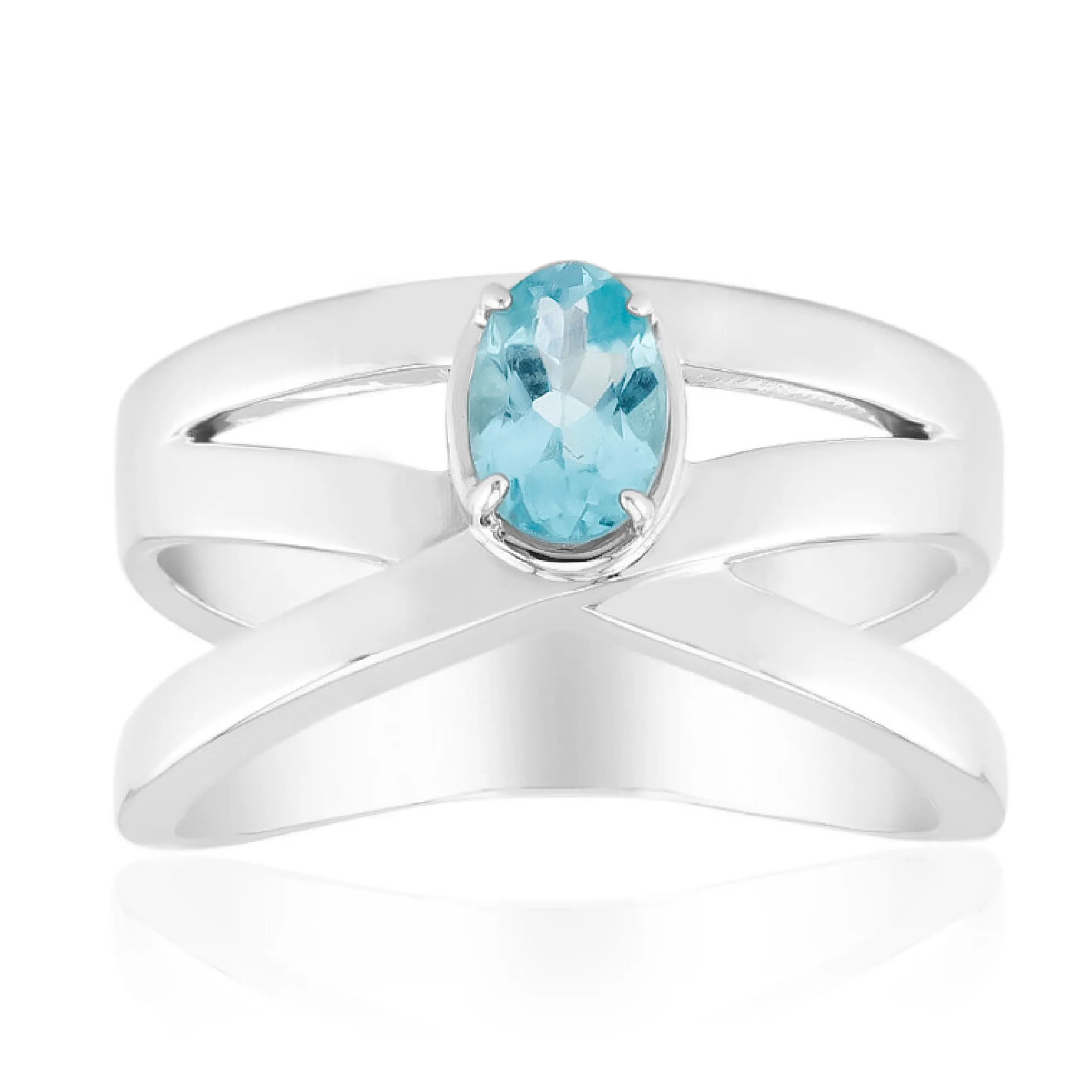 Blauer Apatit-Silberring