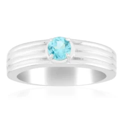 Blauer Apatit-Silberring