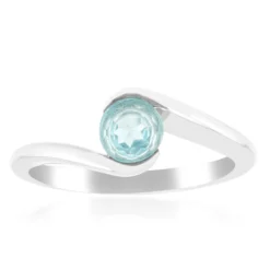 Blauer Apatit-Silberring