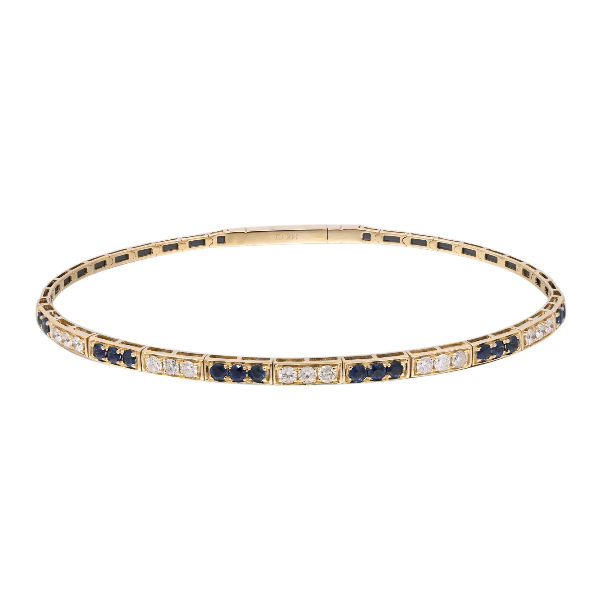 Blauer Ceylon-Saphir-Goldarmreif