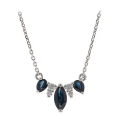 Blauer Ceylon-Saphir-Goldcollier