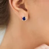 Blauer Ceylon-Saphir-Goldohrringe