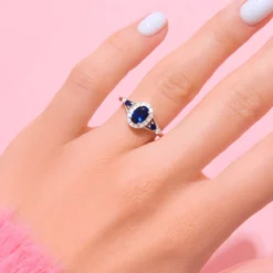 Blauer Ceylon-Saphir-Goldring