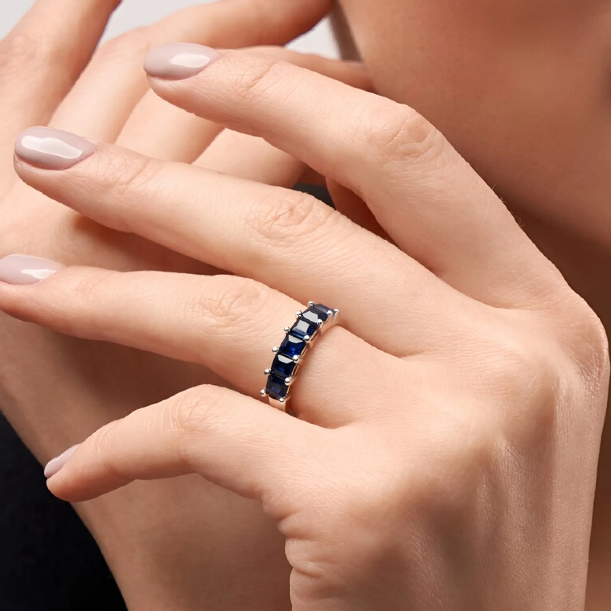Blauer Ceylon-Saphir-Goldring
