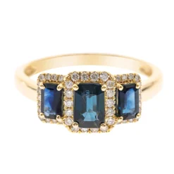 Blauer Ceylon-Saphir-Goldring