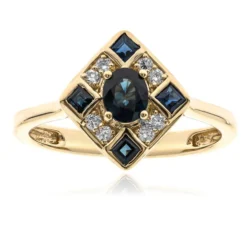Blauer Ceylon-Saphir-Goldring