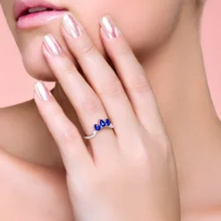 Blauer Ceylon-Saphir-Goldring