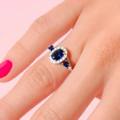 Blauer Ceylon-Saphir-Goldring