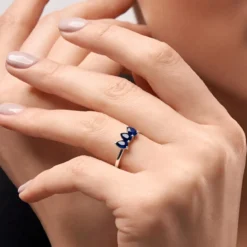 Blauer Ceylon-Saphir-Goldring
