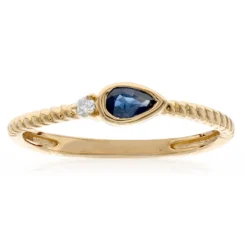 Blauer Ceylon-Saphir-Goldring