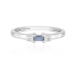 Blauer Ceylon-Saphir-Silberring