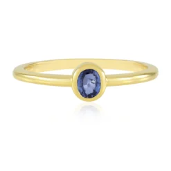 Blauer Ceylon-Saphir-Silberring