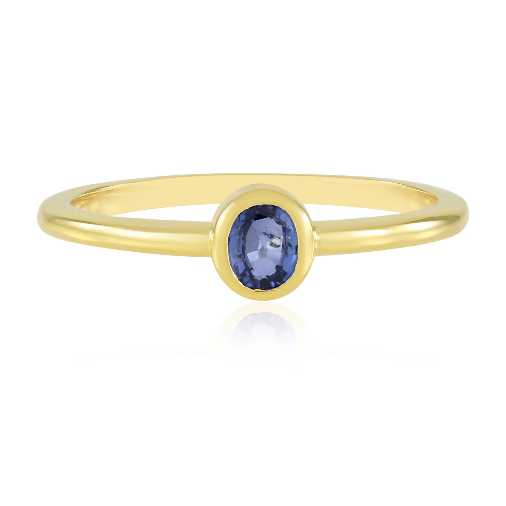 Blauer Ceylon-Saphir-Silberring