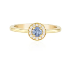 Blauer Ceylon-Saphir-Silberring