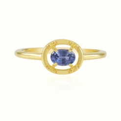 Blauer Ceylon-Saphir-Silberring