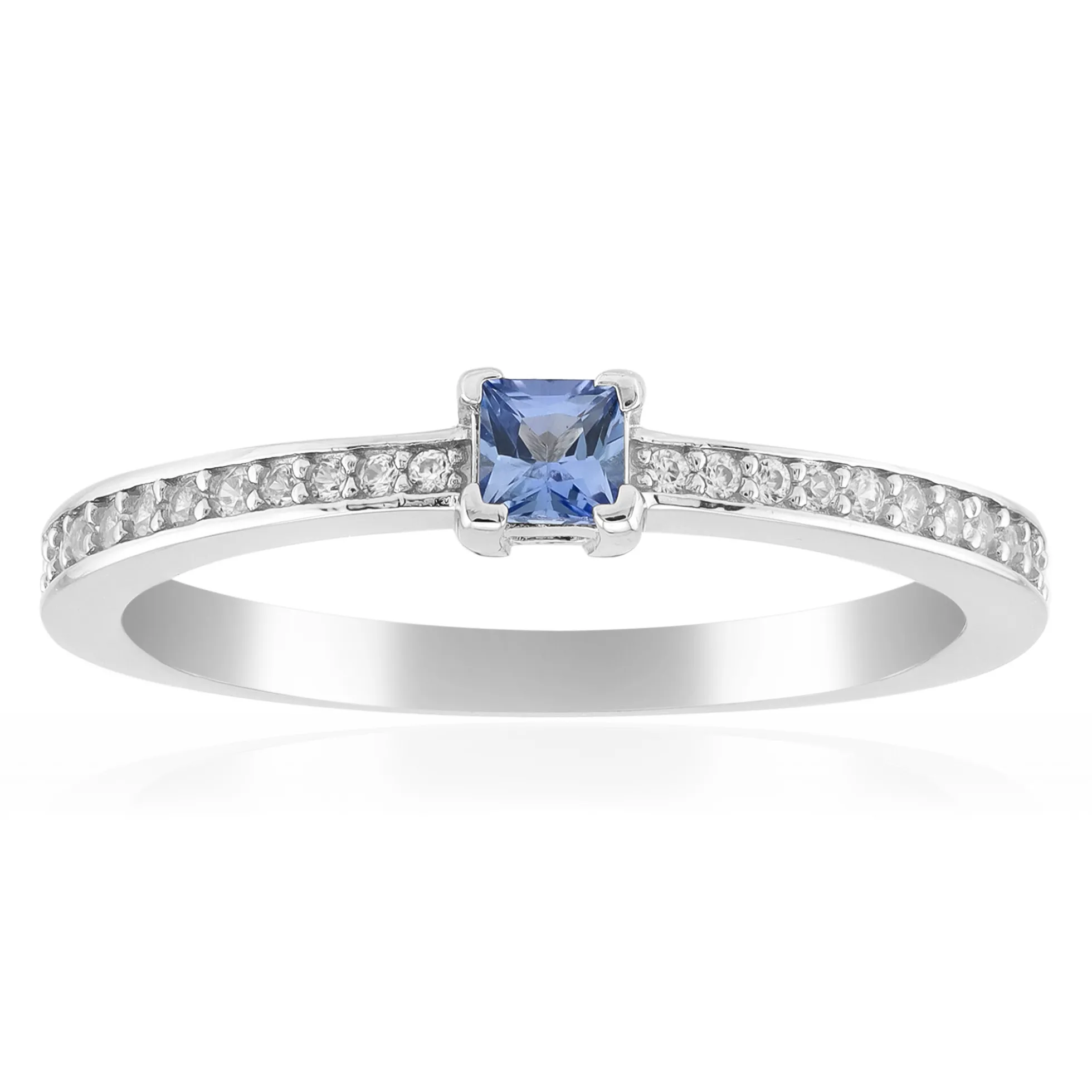 Blauer Ceylon-Saphir-Silberring