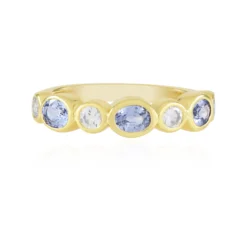 Blauer Ceylon-Saphir-Silberring