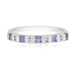 Blauer Ceylon-Saphir-Silberring