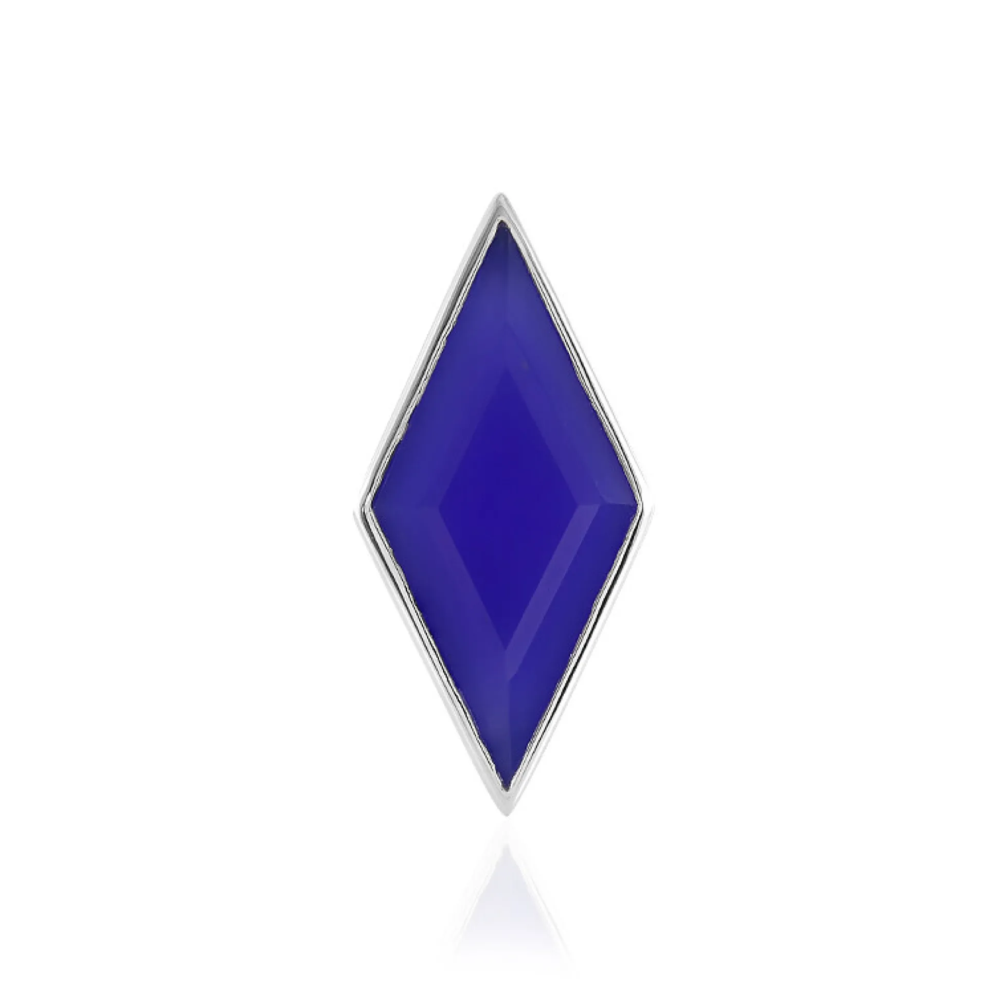 Blauer Chalzedon-Silberanhänger