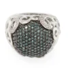 Blauer Diamant-Silberring