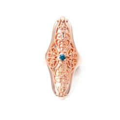 Blauer Diamant-Silberring