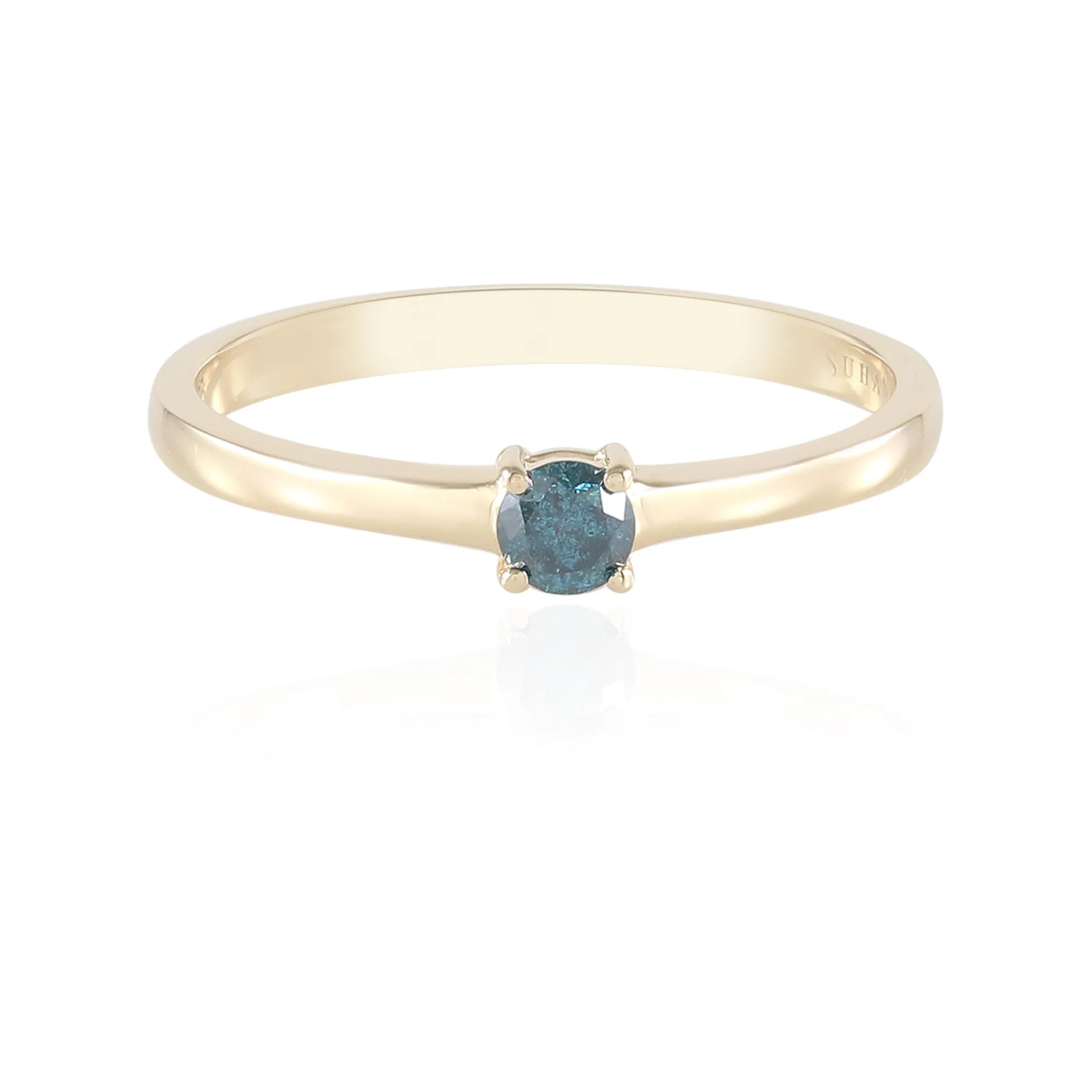 Blauer I2 Brillant-Goldring