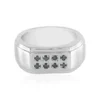 Blauer I3 Diamant-Messingring