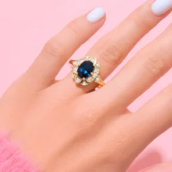 Blauer Kings Plains-Saphir-Goldring