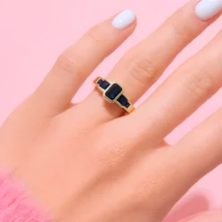 Blauer Kings Plains-Saphir-Goldring