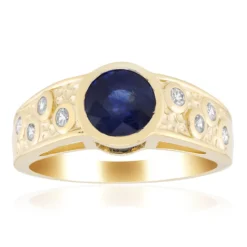 Blauer Madagaskar-Saphir-Goldring